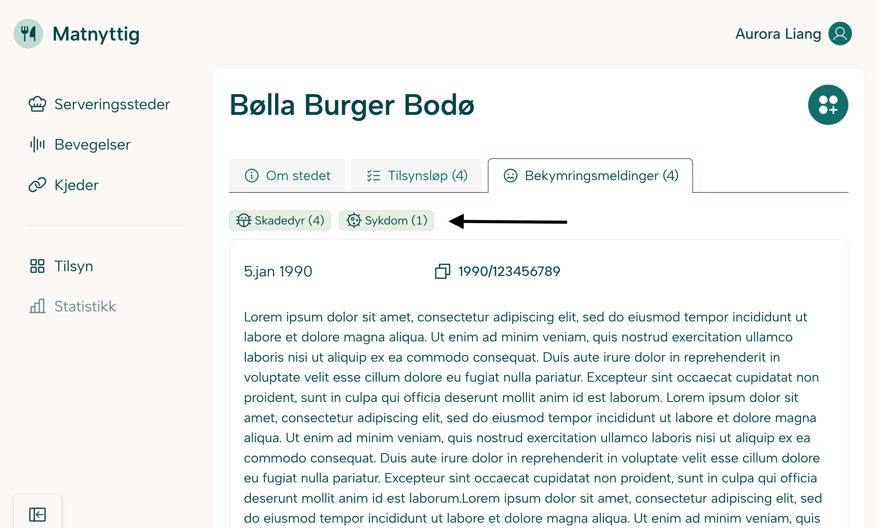 Mitt serveringssted med syntetiske data